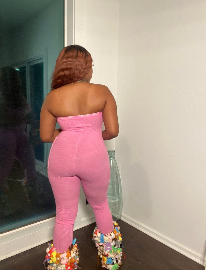 “The Pink Reward” Strapless Bodysuit