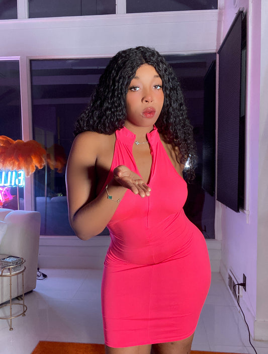 “Big Mama” Pink Slip on Mini Dress
