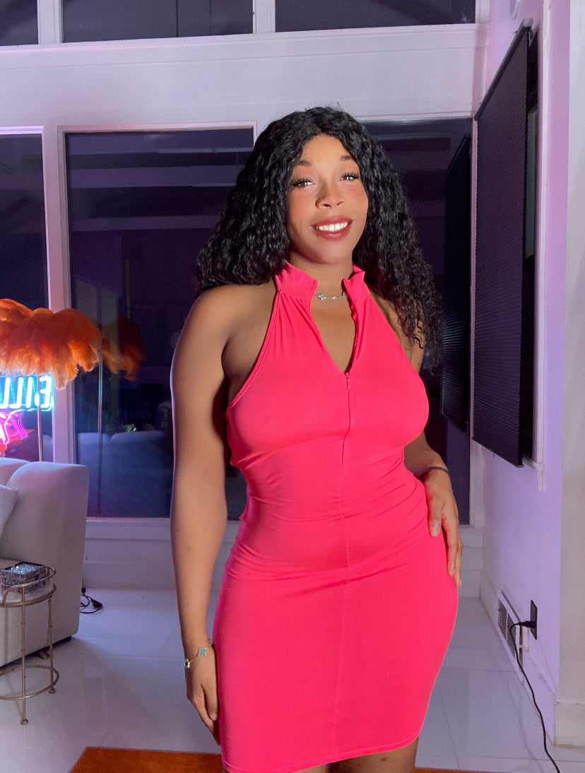 “Big Mama” Pink Slip on Mini Dress