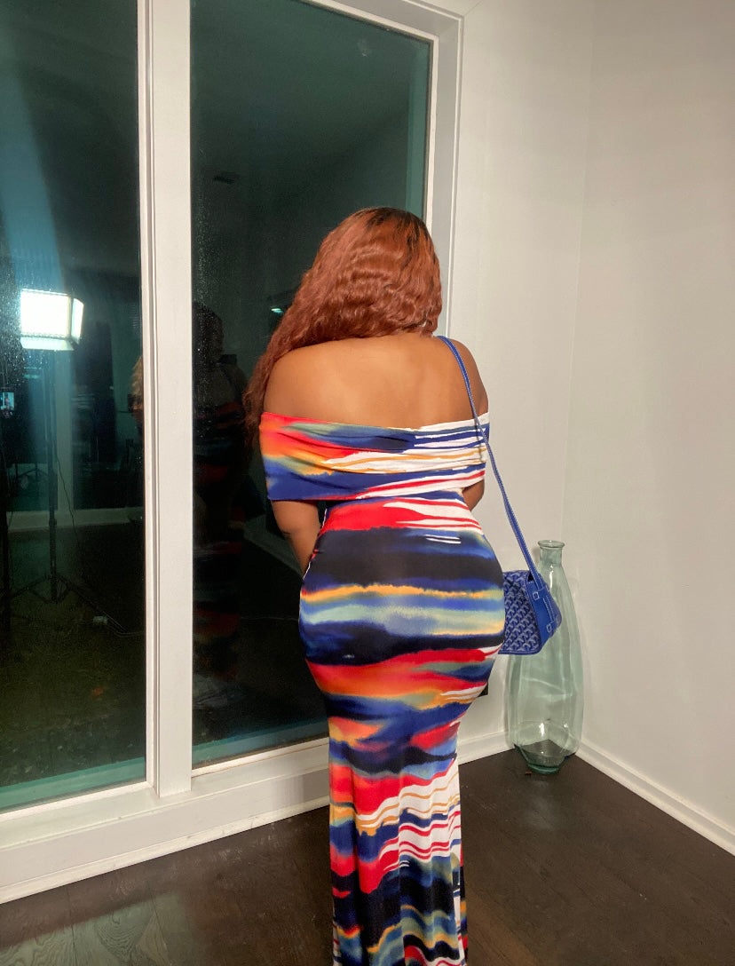 “Miami Mami” Off the Sholder Sundress